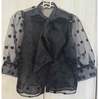 ザラ(ZARA)の【値下げしました】ZARA ドットシースルー　トップス(シャツ/ブラウス(長袖/七分))