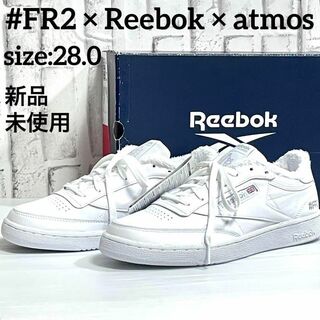 エフアールツー(#FR2)のFR2×Reebok×atmos 限定コラボ　clubC85 ホワイト　28.0(スニーカー)