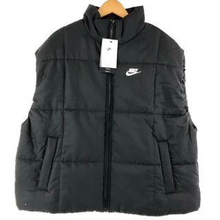 NIKE - ナイキ ダウンベスト ジップアップ フード ロゴ オーバーサイズ NIKE - ナイキ ダウンベスト ジップアップ フード ロゴ オーバーサイズ