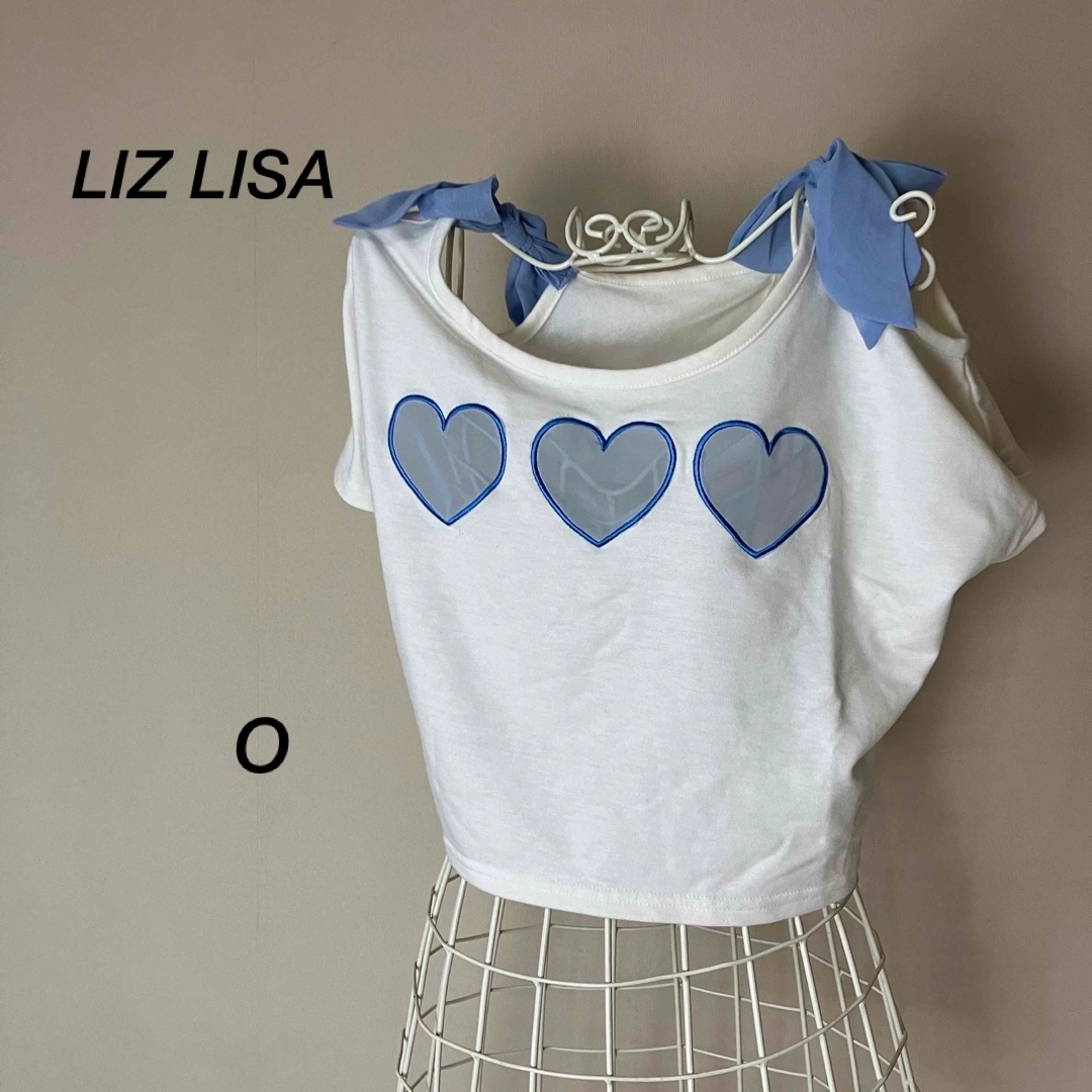 LIZ LISA(リズリサ)の【大人気】LIZ LISAリズリサ　カットソー　肩開きリボン　ヘソだし　ダンス着 レディースのトップス(カットソー(半袖/袖なし))の商品写真