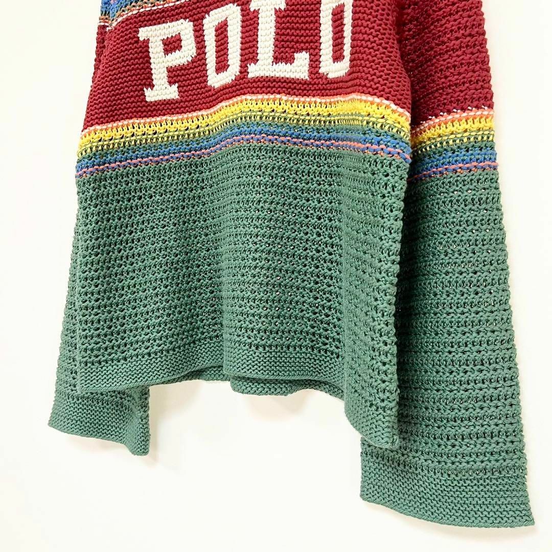 POLO RALPH LAUREN(ポロラルフローレン)のPOLO RALPH LAUREN ストライプド ロゴ リネンブレンド セーター レディースのトップス(ニット/セーター)の商品写真