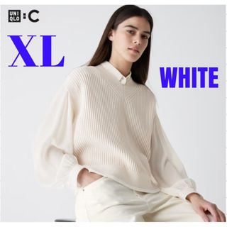 UNIQLO - 【未開封】Vネックベスト　ユニクロC　オフホワイト　XLサイズ