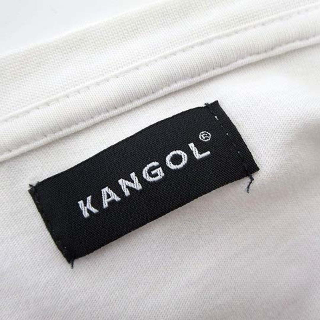 KANGOL(カンゴール)のカンゴール Tシャツ ロンT ロゴ 刺繍 クルーネック 長袖 L 白 ホワイト メンズのトップス(Tシャツ/カットソー(七分/長袖))の商品写真