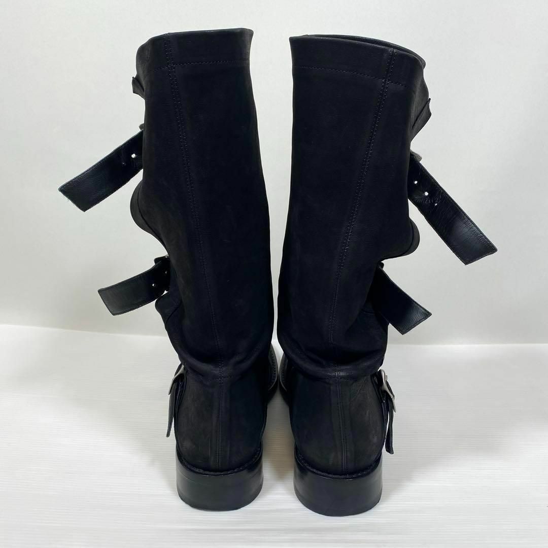 Ann Demeulemeester(アンドゥムルメステール)のアンドゥムルメステール　マルチベルトパイレーツブーツ　ブラックEU41 26cm メンズの靴/シューズ(ブーツ)の商品写真