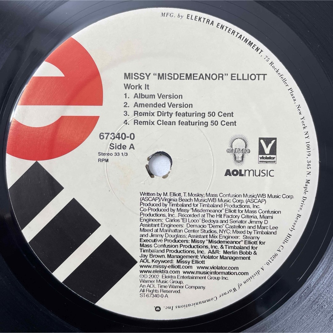 Missy Elliott – Work It / P***ycat【12"】 エンタメ/ホビーのCD(ヒップホップ/ラップ)の商品写真