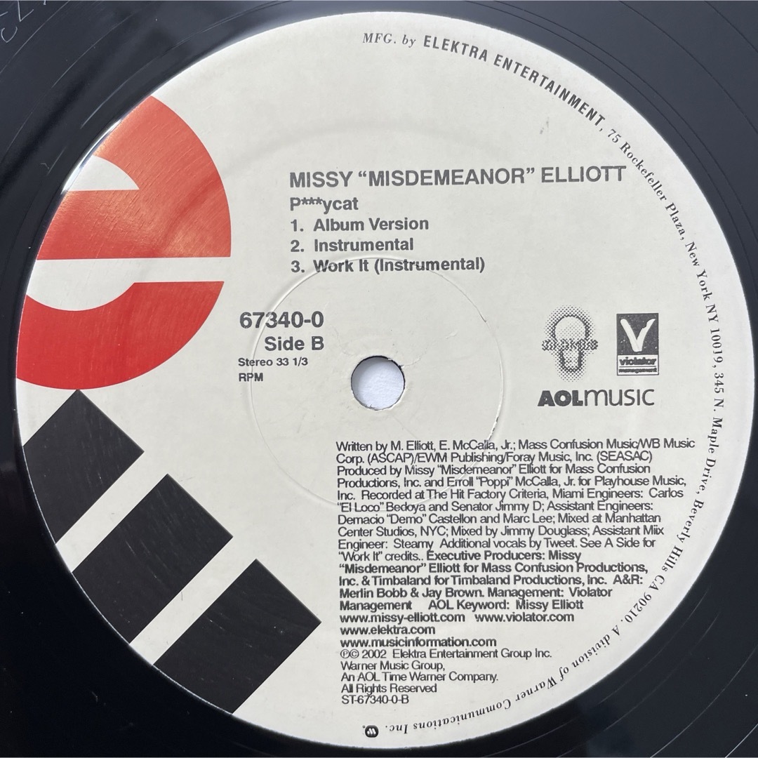 Missy Elliott – Work It / P***ycat【12"】 エンタメ/ホビーのCD(ヒップホップ/ラップ)の商品写真