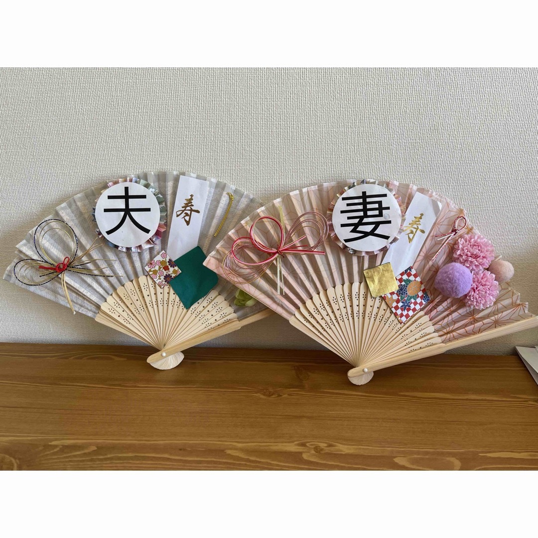 前撮り用小物(扇子)色打掛 レディースの水着/浴衣(和装小物)の商品写真