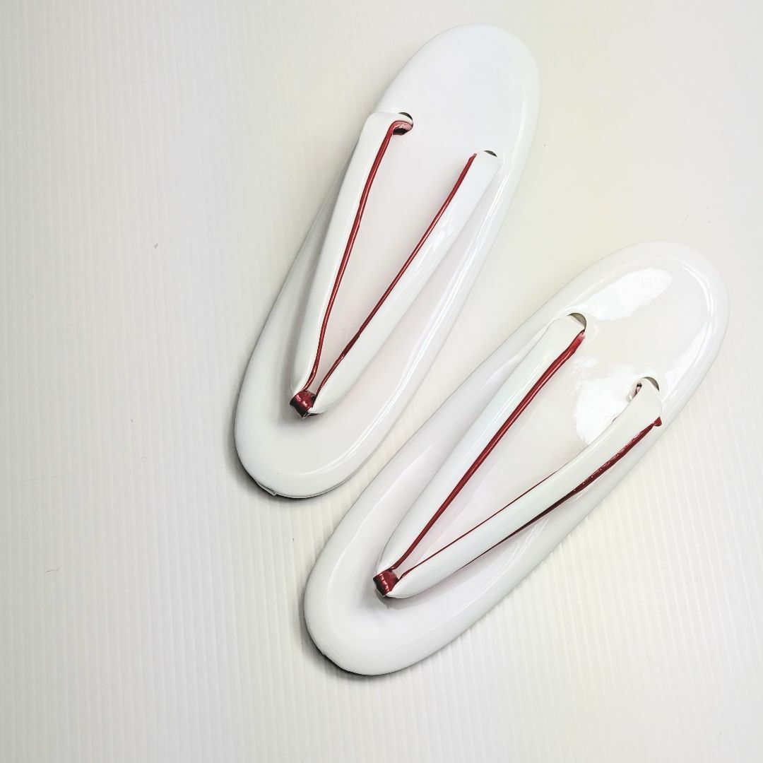 和装 草履 エナメル 白×赤 ホワイト 2枚芯 LLサイズ u98 レディースの靴/シューズ(下駄/草履)の商品写真