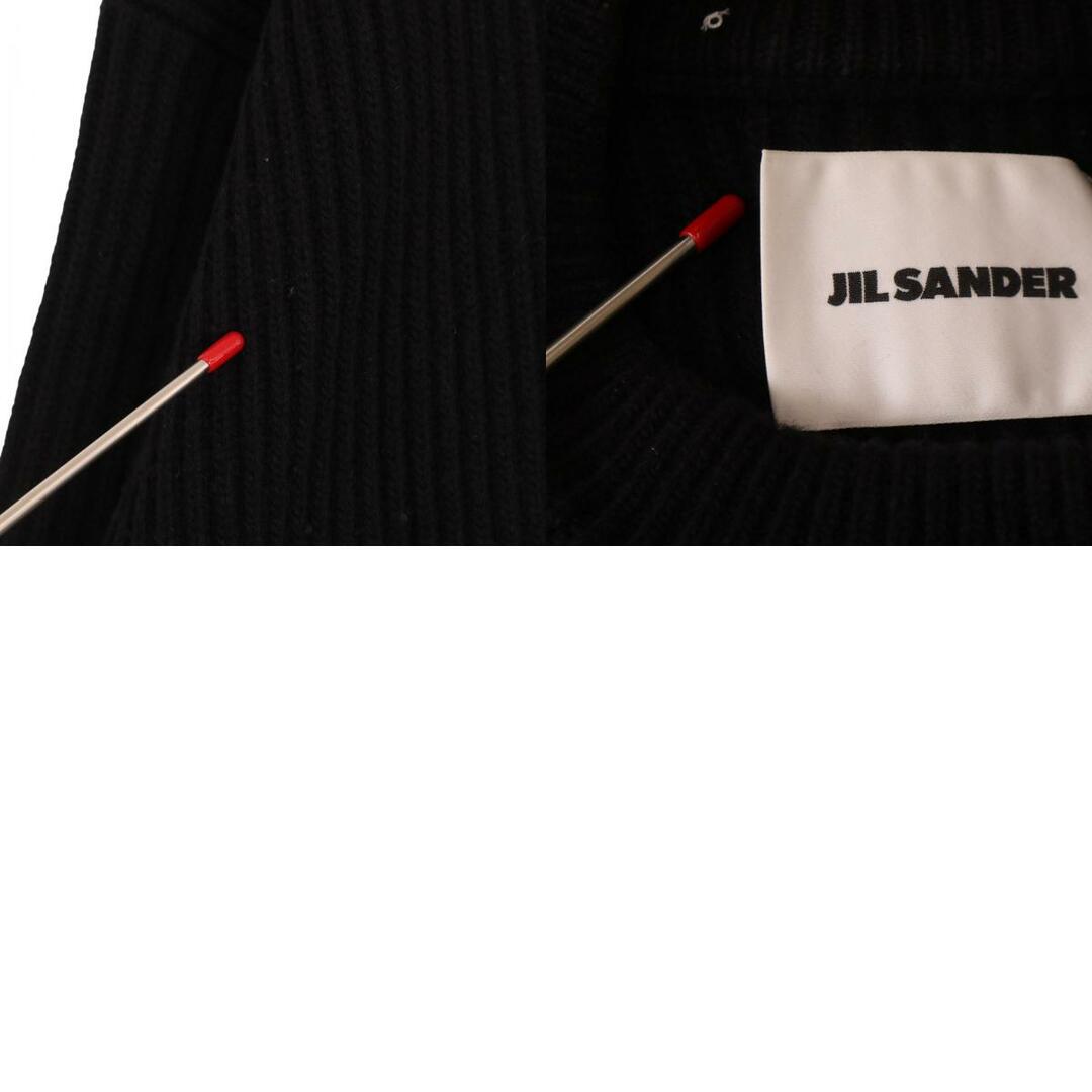 Jil Sander(ジルサンダー)のジルサンダー 20AW サイド手編みパッチディテールラウンドヘムクルーネックニットセーター 44 メンズのトップス(その他)の商品写真