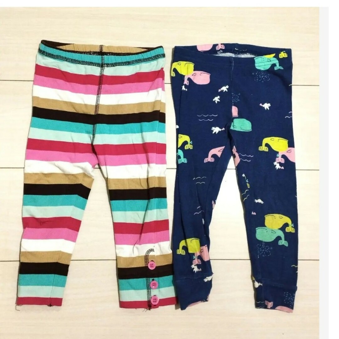 babyGAP(ベビーギャップ)のパンツ　90　カーターズ　ギャップ　女の子　ボーダー　青　ピンク　ブルー　クジラ キッズ/ベビー/マタニティのキッズ服女の子用(90cm~)(パンツ/スパッツ)の商品写真