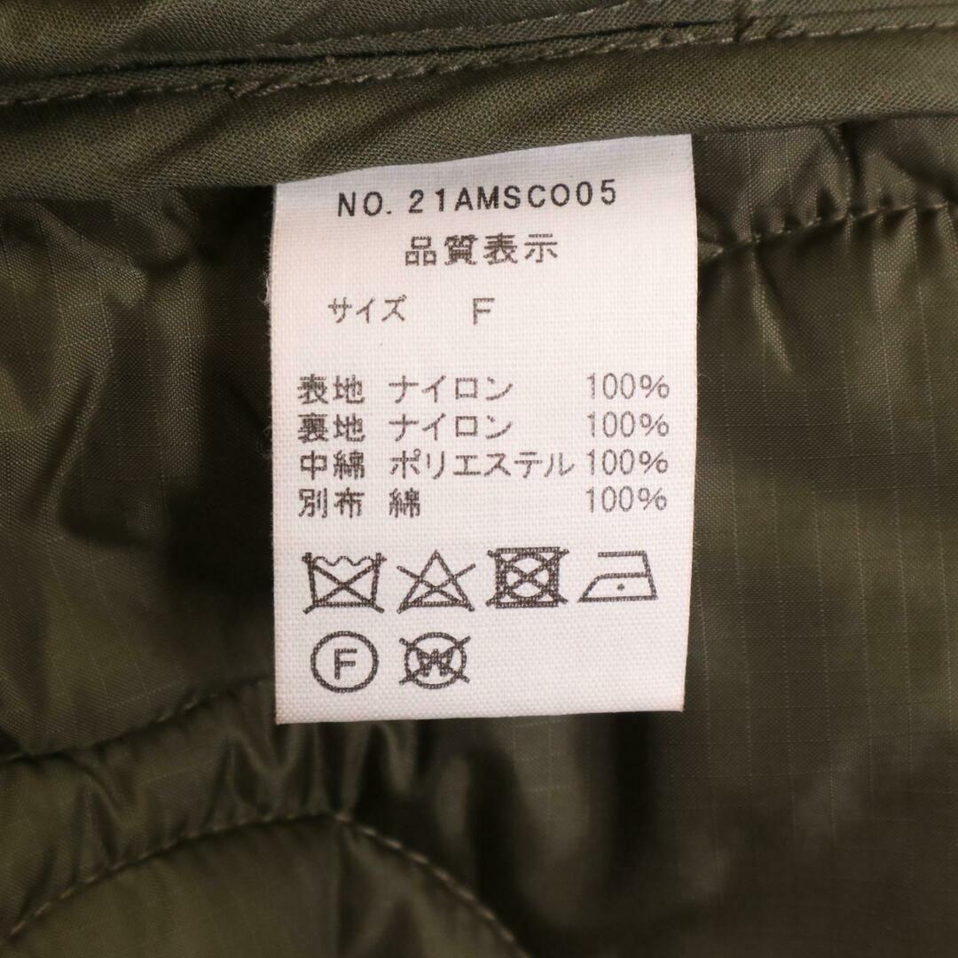 ザシンゾーン 21AW 21AMSCO05 カーキ ナイロン ノーカラー キルティングコート F レディースのジャケット/アウター(その他)の商品写真