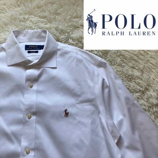 ポロラルフローレン(POLO RALPH LAUREN)の美品✨ポロラルフローレン ビックサイズ ワイシャツ ポニー刺繍 白 長袖(シャツ)