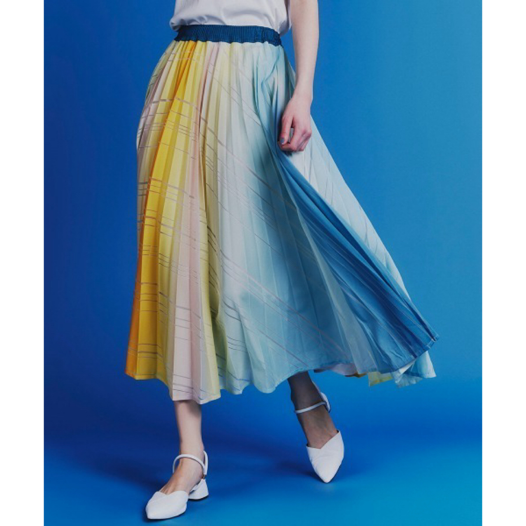 DOUBLE STANDARD CLOTHING(ダブルスタンダードクロージング)のダブルスタンダードクロージング グラデーション プリーツ スカート ロング レディースのスカート(ロングスカート)の商品写真