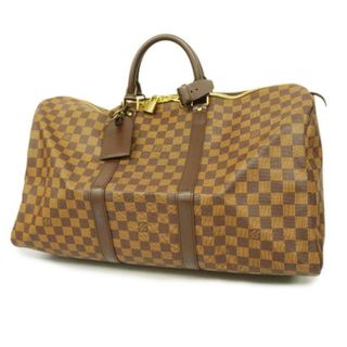 LOUIS VUITTON - 【4ge4819】ルイヴィトン ボストンバッグ/ダミエ/キーポル50/N41427/エベヌ【中古】メンズ/レディース/ユニセックス