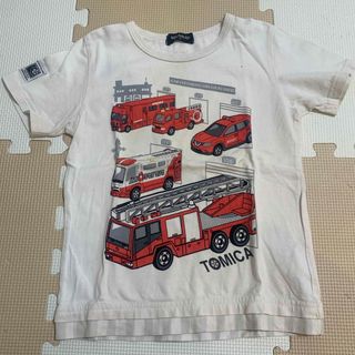 クレードスコープ(kladskap)のトミカ  クレードスコープ　コラボ　ホワイト　Tシャツ  110cm(Tシャツ/カットソー)