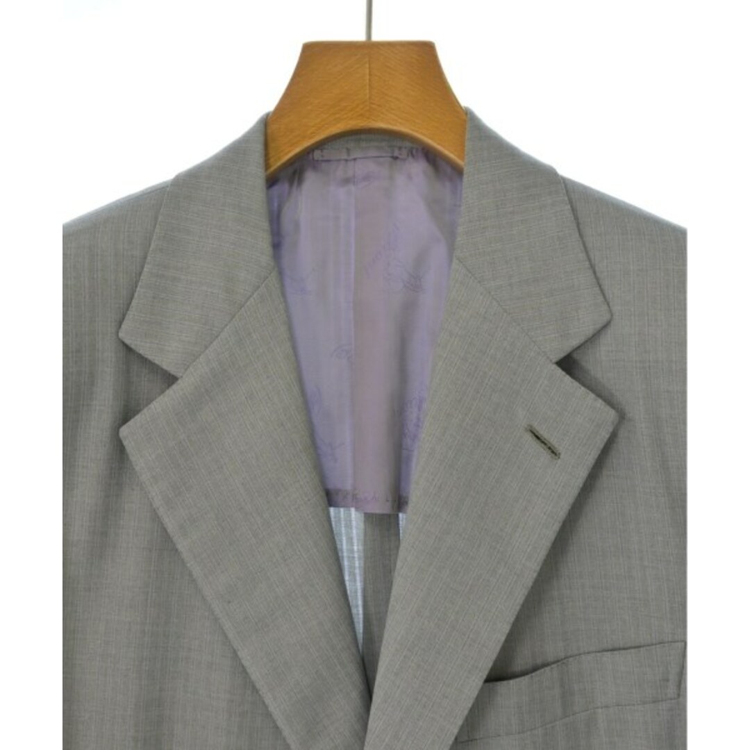 Brioni(ブリオーニ)のBrioni ビジネス 50(XL位)/-(M位) グレーx紫(ストライプ) 【古着】【中古】 メンズのスーツ(セットアップ)の商品写真