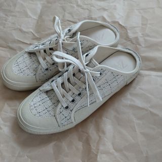 ザラ(ZARA)のZARA☆レースアップバックレススニーカー エクリュsize39(25.3cm)(スニーカー)