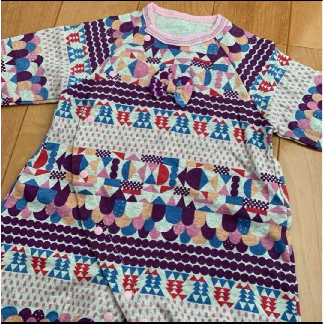 ロンパース70-80★オーバーオールとカーディガンセット★女の子★新品★ キッズ/ベビー/マタニティのベビー服(~85cm)(カバーオール)の商品写真