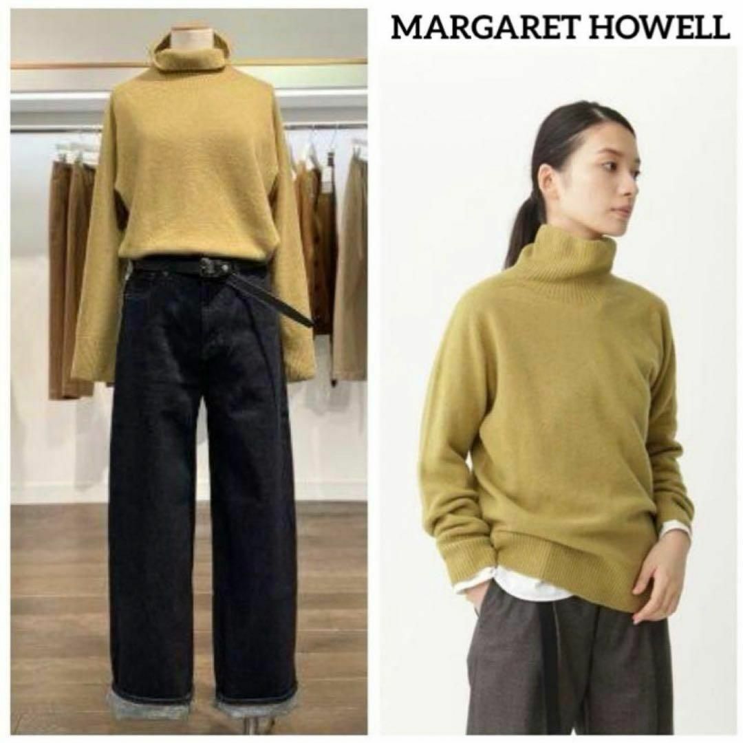 MARGARET HOWELL(マーガレットハウエル)の美品 マーガレットハウエル ニット 20AW ウールカシミヤタートルネックニット レディースのトップス(ニット/セーター)の商品写真