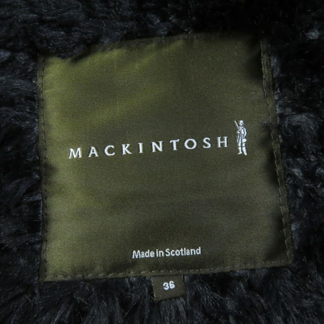 MACKINTOSH(マッキントッシュ)の良品☆Mackintosh マッキントッシュ ロゴボタン・フード付 裏ボア キルティングコート カーキ 36 英国製 正規品 レディース レディースのジャケット/アウター(その他)の商品写真