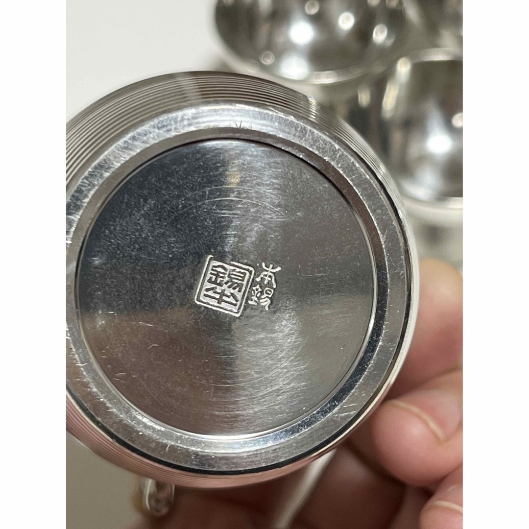 錫製 徳利 錫半 盃 酒器セット 本錫 7点セットの通販 by 肉 にく 錫製 徳利 錫半 盃 酒器セット 本錫 7点セットの通販 by 肉 にく