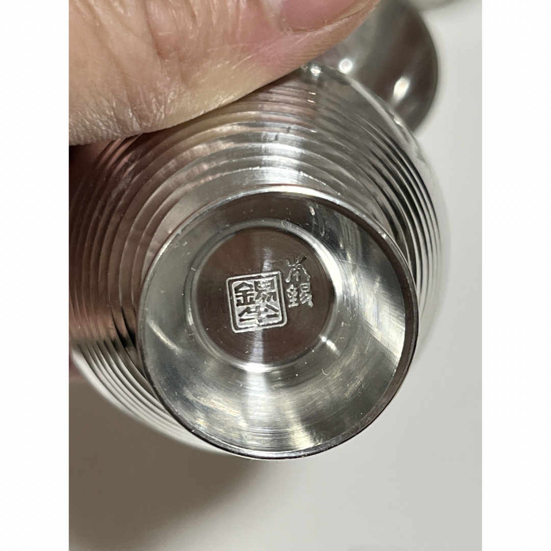 錫製 徳利 錫半 盃 酒器セット 本錫 7点セットの通販 by 肉 にく 錫製 徳利 錫半 盃 酒器セット 本錫 7点セットの通販 by 肉 にく