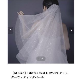 AiLE【M size】Glitter veil グリッターウェディングベール(ヘッドドレス/ドレス)