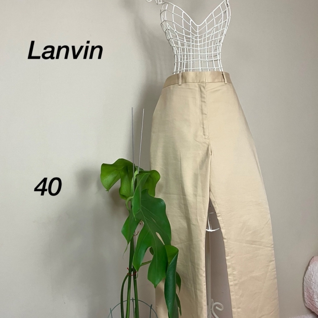 LANVIN(ランバン)の【大人気】Lanvinランバン　スラックス　パンツ　裾スリット　カジュアル レディースのパンツ(カジュアルパンツ)の商品写真