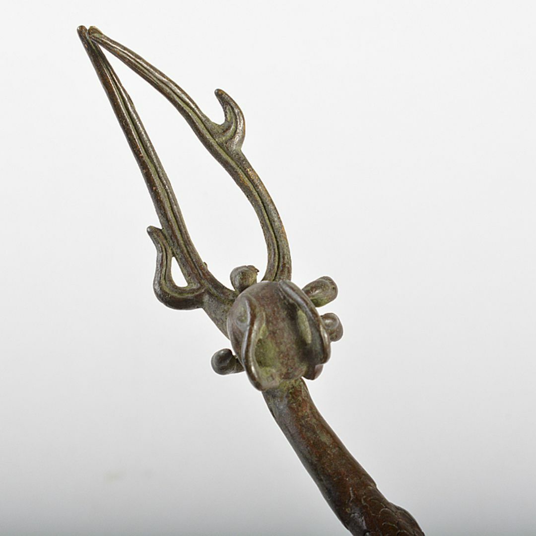 金工名品 古銅宣徳銅 龍 筆架 置物 C 6941E 金属工芸 金工名品 古銅宣徳銅 龍 筆架 置物 C 6941E 金属工芸