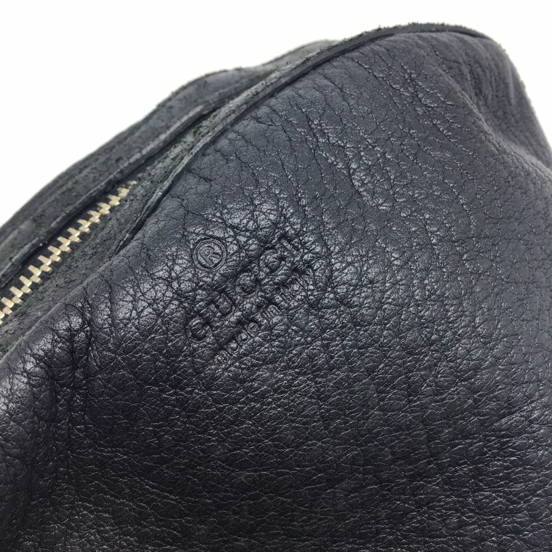 LOUIS VUITTON(ルイヴィトン)のGUCCI　グッチ　ポーチ　ブラック　246175　シルバー金具　バンブー 化粧ポーチ　レザー　レディース　メンズ　ユニセックス レディースのファッション小物(ポーチ)の商品写真