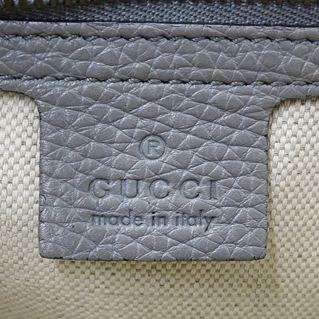 Gucci(グッチ)のグッチ GUCCI バッグ レディース ブランド GGマーモント ハンドバッグ ショルダーバッグ 2way レザー グレー 421890 肩がけ おしゃれ シンプル 大人 上品 ゴールド金具 【中古】 レディースのバッグ(ハンドバッグ)の商品写真