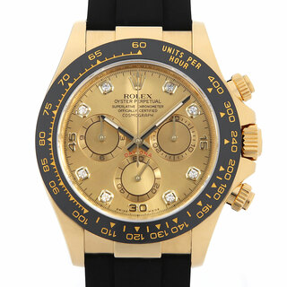 ロレックス(ROLEX)のロレックス コスモグラフ デイトナ 8Pダイヤ 116518LNG シャンパン ランダム番 メンズ 中古 腕時計(腕時計(アナログ))