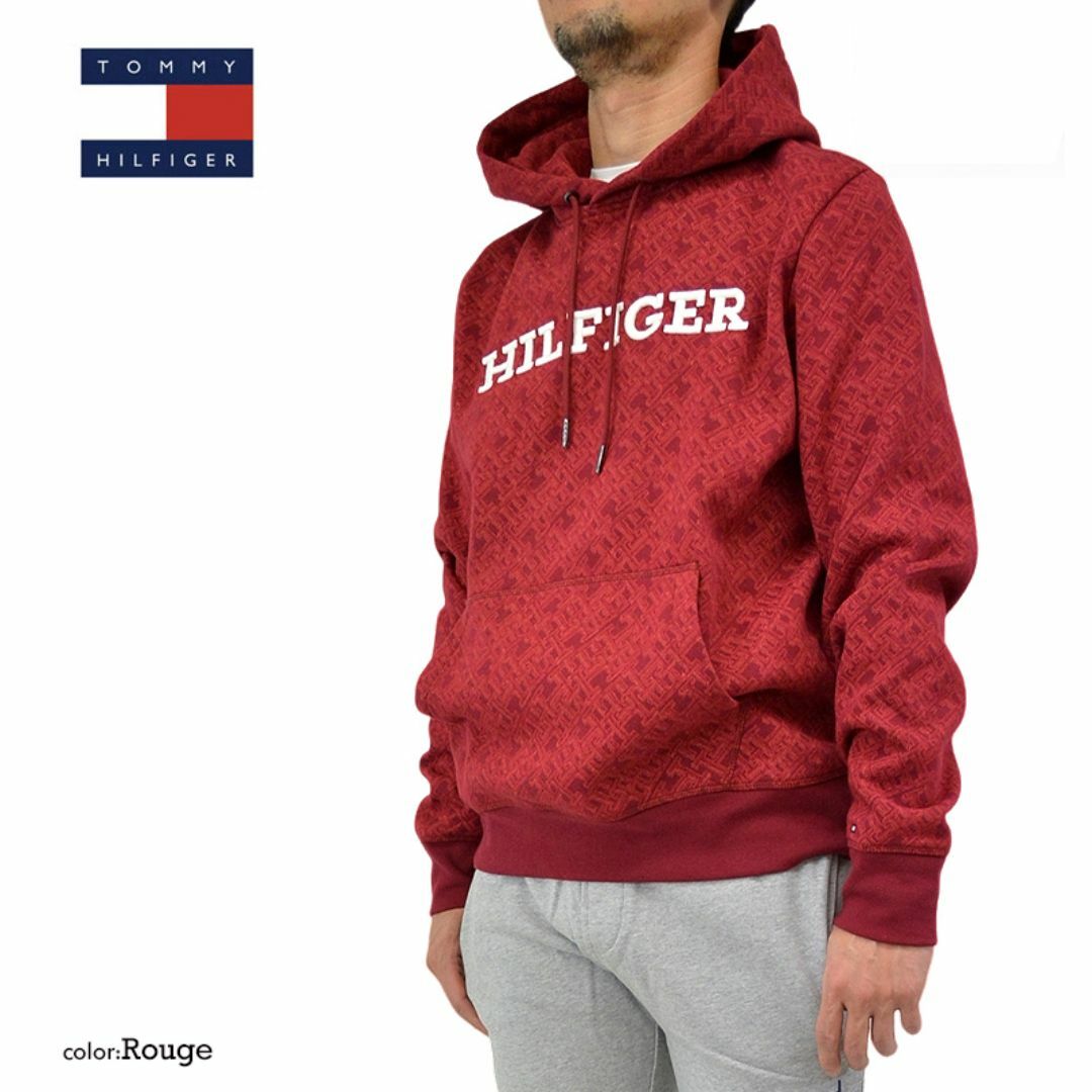 TOMMY HILFIGER(トミーヒルフィガー)のTOMMY HILFIGER トミー フーディー パーカー海外限定 レッド S レディースのトップス(パーカー)の商品写真