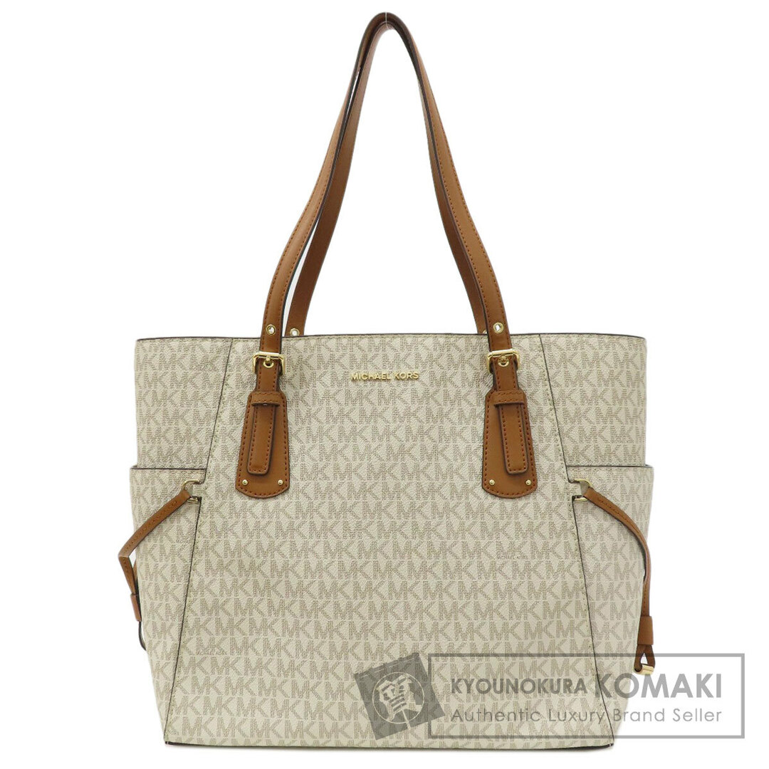 Michael Kors(マイケルコース)のMichael Kors MKシグネチャー トートバッグ レザー コーテッドキャンバス レディース レディースのバッグ(トートバッグ)の商品写真