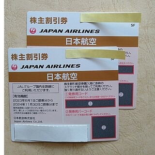 日本航空　株主優待割引券　2枚(航空券)