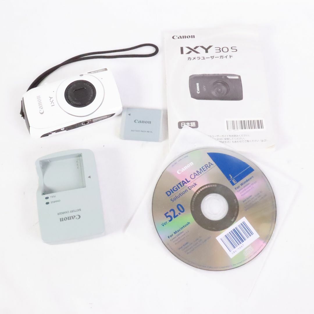 Canon(キヤノン)のCanon　キャノン　コンパクト　デジタルカメラ　IXY　イクシー　30S　白　⑯ スマホ/家電/カメラのカメラ(コンパクトデジタルカメラ)の商品写真