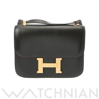 Hermes - 中古 エルメス HERMES レディース ショルダーバッグ ブラウン /ゴールド金具 ボックスカーフ