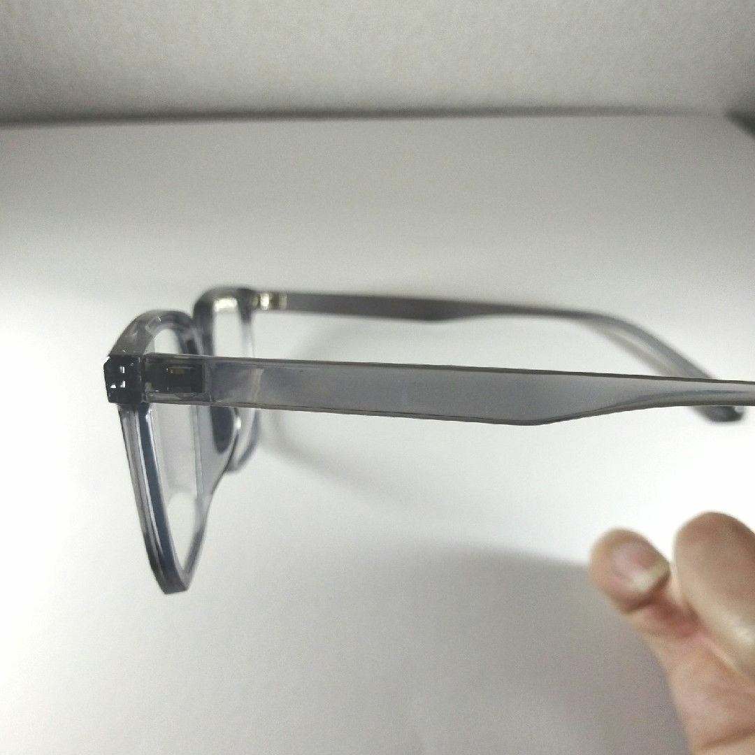 伊達メガネ　メガネフレーム　クリアフレーム　スクエア　ビンテージ メンズのファッション小物(サングラス/メガネ)の商品写真