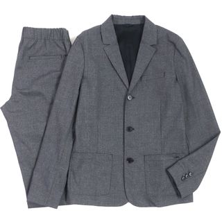 エンポリオアルマーニ(Emporio Armani)の極美品▼EMPORIO ARMANI エンポリオ アルマーニ  ウエストドローコード グレンチェック柄 ロゴ刺繍 セットアップ グレー 14A 166CM ブルガリア製 キッズ(ドレス/フォーマル)