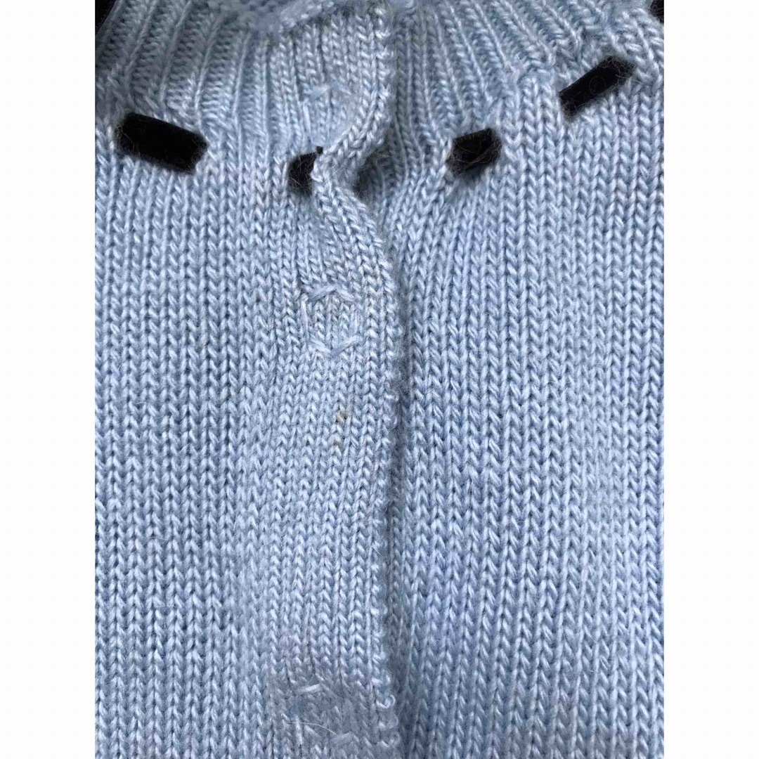 miumiu(ミュウミュウ)のmiumiu ミュウミュウ リボン付きニット 水色 42サイズ レディースのトップス(ニット/セーター)の商品写真
