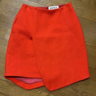 エンフォルド(ENFOLD)のENFOLD オレンジスカート(ひざ丈スカート)