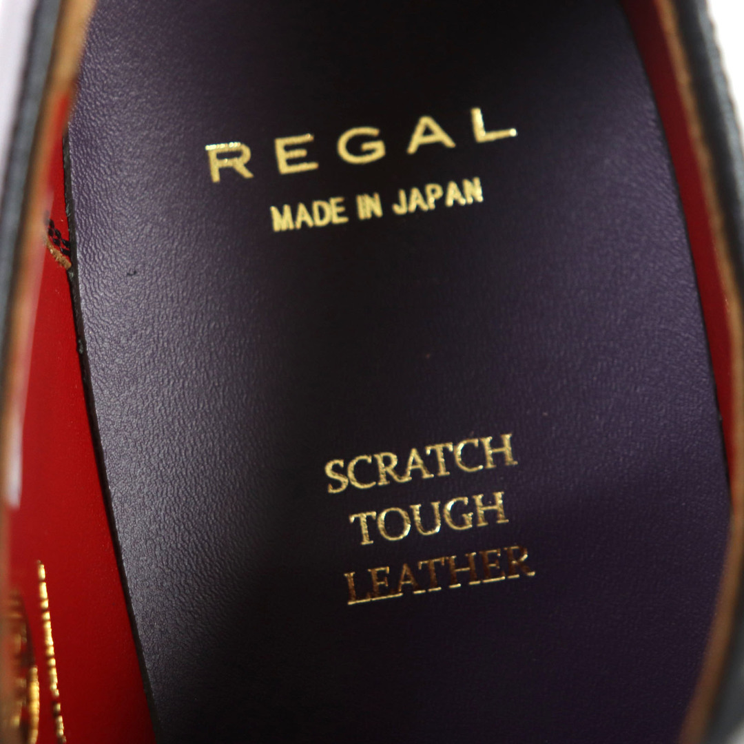 REGAL(リーガル)の未使用品▼REGAL リーガル JALオリジナル ストレートチップ レースアップ レザーシューズ ブラック 26.5 箱付き 日本製 メンズ メンズの靴/シューズ(その他)の商品写真