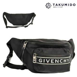 ジバンシィ(GIVENCHY)のジバンシィ ボディバッグ ウエストポーチ 中古 ブラック ナイロンキャンバス GIVENCHY【中古】 | ジバンシー ベルトバッグ バック シンプル 黒 ファッション ブランド Bランク(ボディーバッグ)