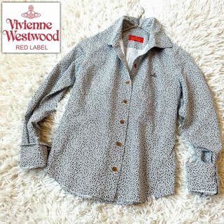 ヴィヴィアンウエストウッド(Vivienne Westwood)のヴィヴィアンウェストウッド✨花柄 オーブロゴ ワイドカラーコットンブラウス(シャツ/ブラウス(長袖/七分))