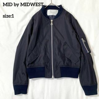 MIDWEST - ミッドバイミッドウェスト　MA-1ミリタリージャケット　フライトボマー　ブラック