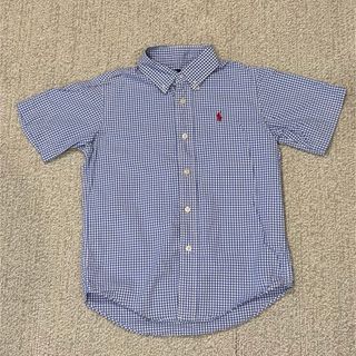 ラルフローレン(Ralph Lauren)の120 ラルフローレン　半袖シャツ　青　ギンガムチェック(Tシャツ/カットソー)