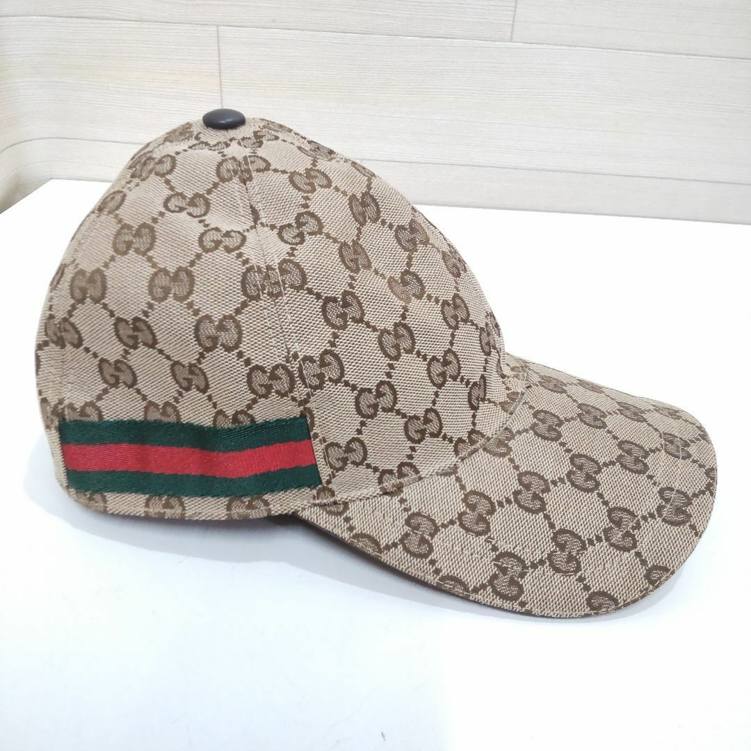 Gucci(グッチ)の正規品鑑定済み　GUCCI　グッチ　GGキャンバス　キャップ　YJ184 レディースの帽子(キャップ)の商品写真