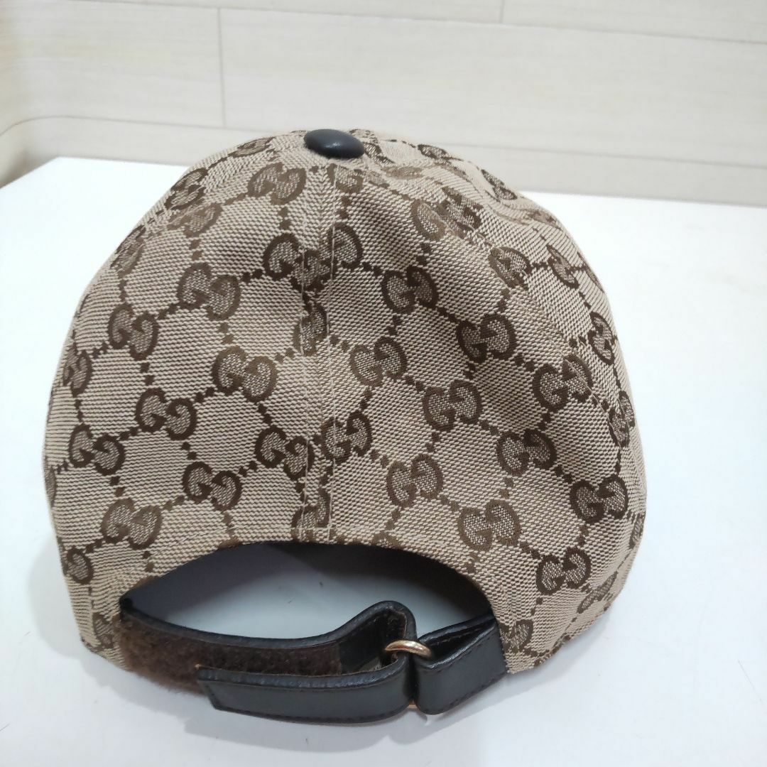 Gucci(グッチ)の正規品鑑定済み　GUCCI　グッチ　GGキャンバス　キャップ　YJ184 レディースの帽子(キャップ)の商品写真