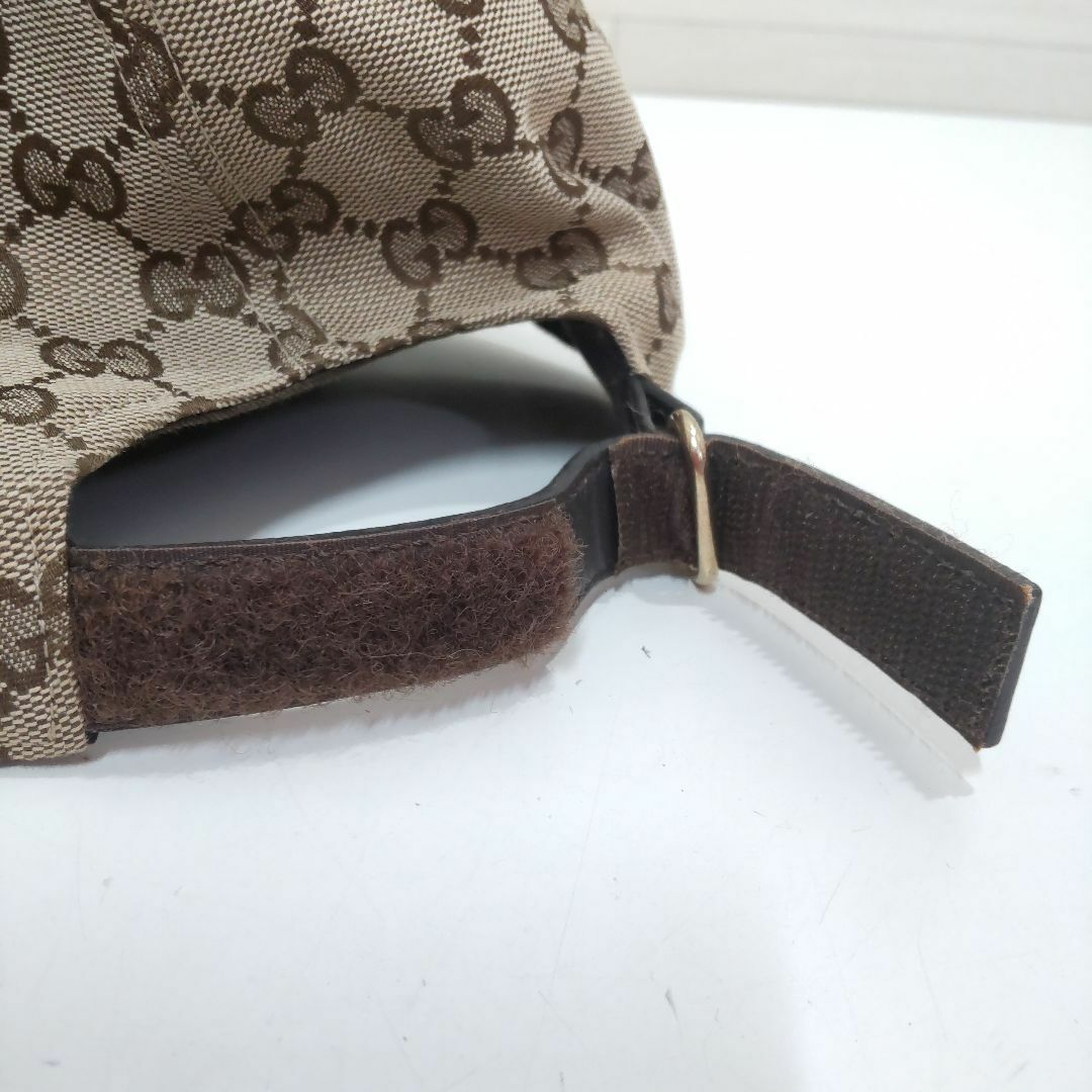 Gucci(グッチ)の正規品鑑定済み　GUCCI　グッチ　GGキャンバス　キャップ　YJ184 レディースの帽子(キャップ)の商品写真