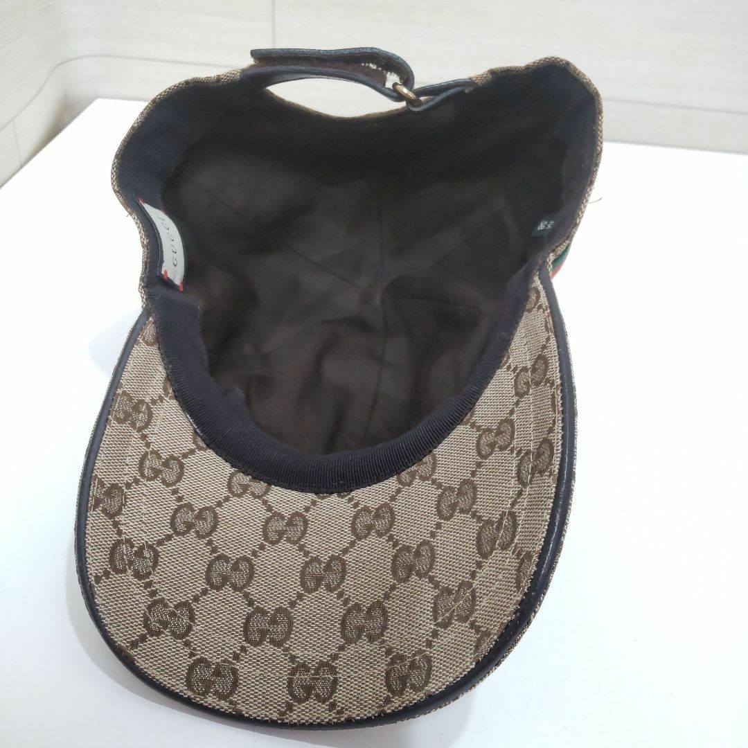 Gucci(グッチ)の正規品鑑定済み　GUCCI　グッチ　GGキャンバス　キャップ　YJ184 レディースの帽子(キャップ)の商品写真